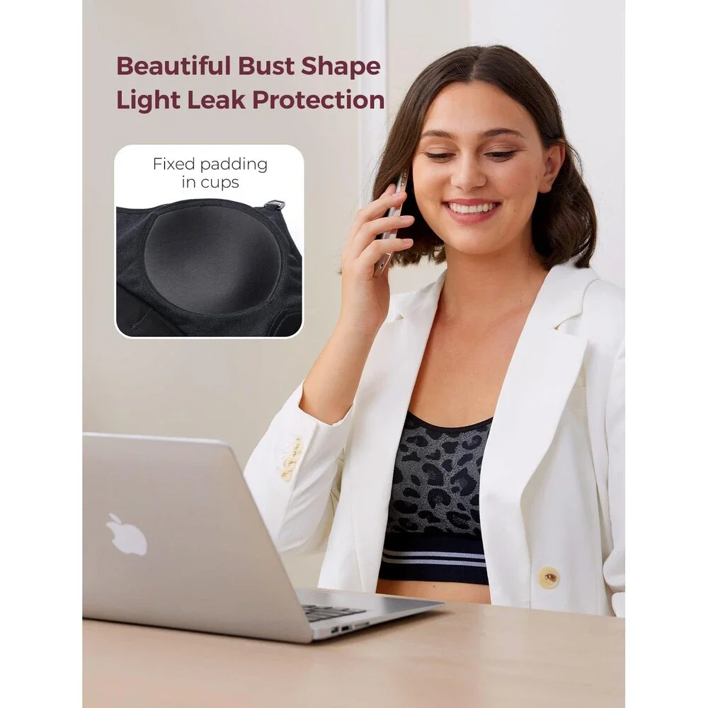 Momcozy Black Pumping Bra Hands Free M